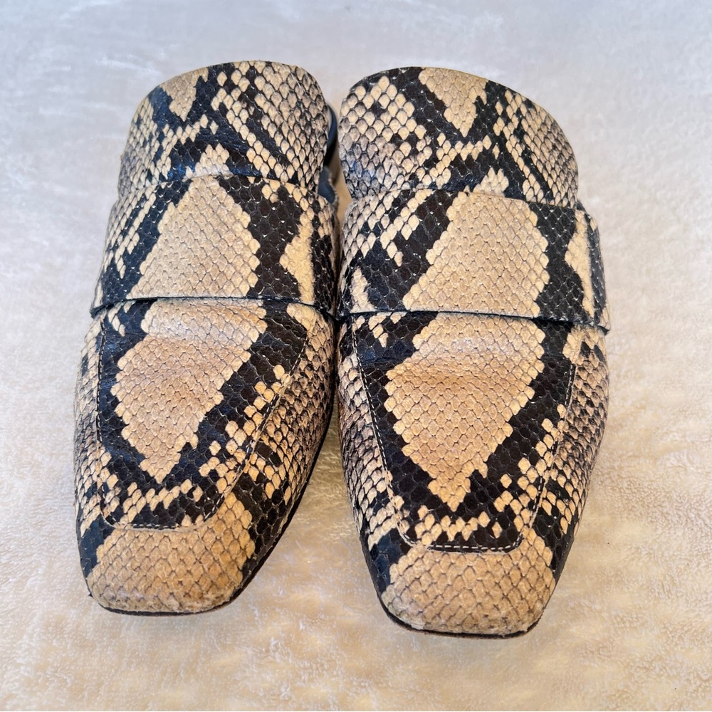 Rag & Bone Aslen Python Snake Print Loafer Mule |… - image 4